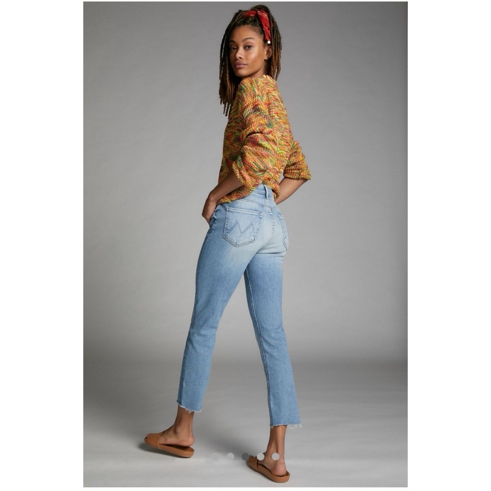 MOTHER High Rise Light Blue Button-Fly Jeans - Picture 3 of 16